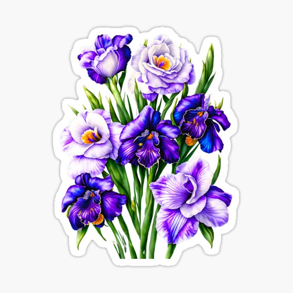 Item preview, Fantasy Bouquet of Purple Gorgeous Irises  designed and sold by Shapes-Mania.