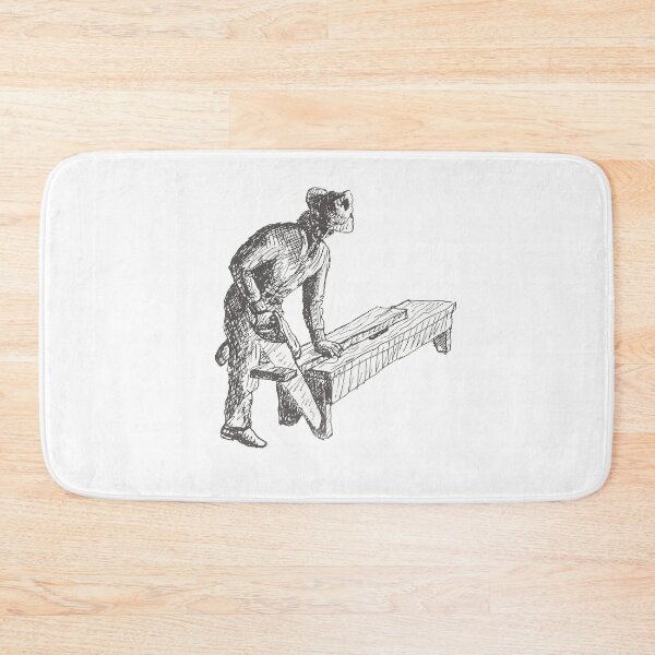 Item preview, Sawing bench, vintage book illustration designed and sold by Salvatore Mars.