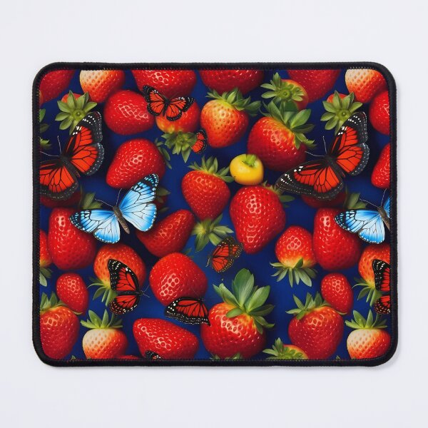 Item preview, Butterflies: dancers of the air - butterflies in the strawberry field - fruit of summer designed and sold by Pixelboys.