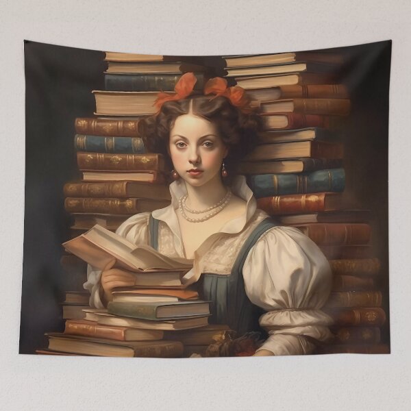 Item preview, Renaissance Book Lady designed and sold by KateAndersonLTD.
