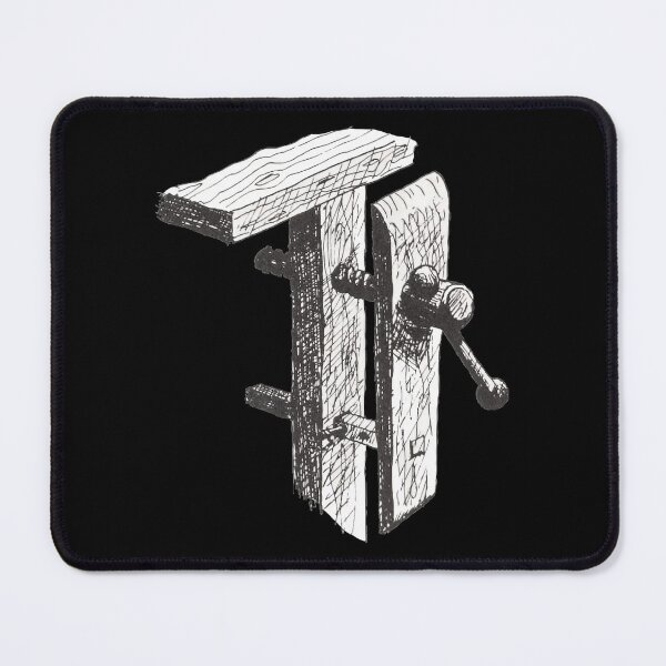 Item preview, Vertical wood vise (leg vise), vintage book illustration designed and sold by Salvatore Mars.
