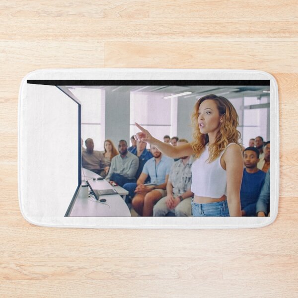Item preview, Captivating Confidence: Empowered Woman Leading a Persuasive Presentation designed and sold by TheBrainArt.