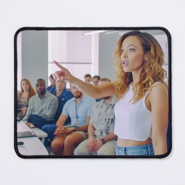 Item preview, Captivating Confidence: Empowered Woman Leading a Persuasive Presentation designed and sold by TheBrainArt.