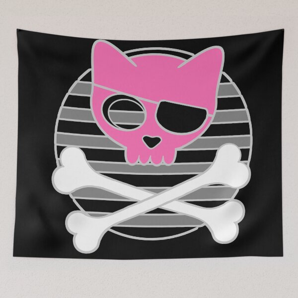 Item preview, Kawaii Kitty Cat Pirate Skull and Crossbones Pastel Goth designed and sold by Alondra.
