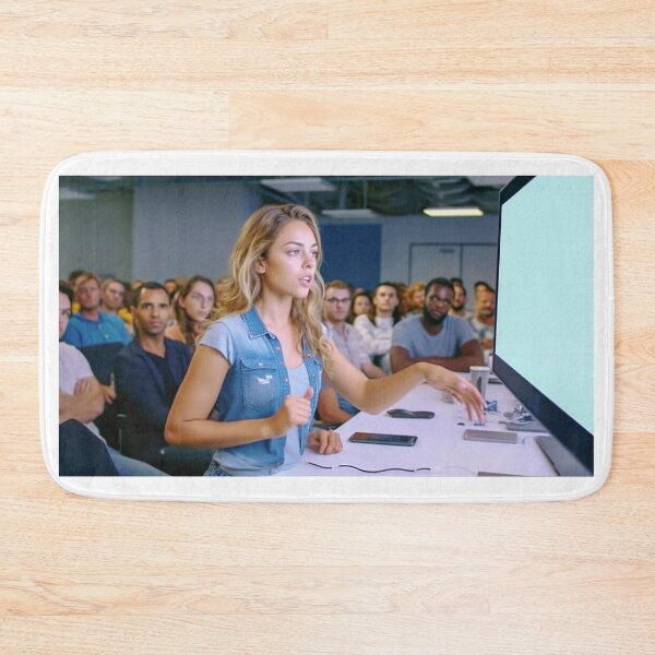 Item preview, Captivating Confidence: Empowered Woman Leading a Persuasive Presentation designed and sold by TheBrainArt.