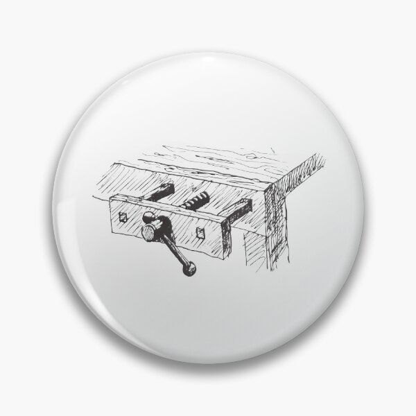 Item preview, Horizontal wood vise with guides, vintage book illustration designed and sold by Salvatore Mars.