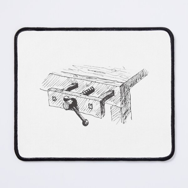 Item preview, Horizontal wood vise with guides, vintage book illustration designed and sold by Salvatore Mars.