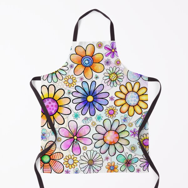 Item preview, Vibrant Doodle Summer Daisy Flowers - Colorful Meadow designed and sold by Magnuna.