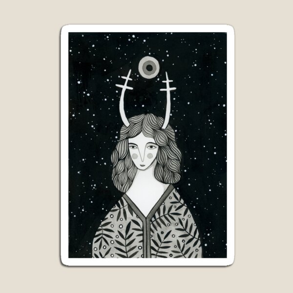 Antler girl Magnet