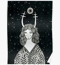 Antler girl Poster