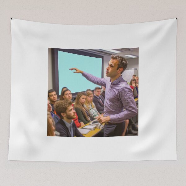 Item preview, Eloquent Impact: Dynamic Young Businessman Commanding the Presentation Stage designed and sold by TheBrainArt.