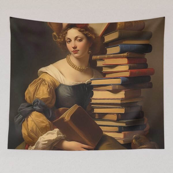Item preview, Renaissance Book Lady designed and sold by KateAndersonLTD.