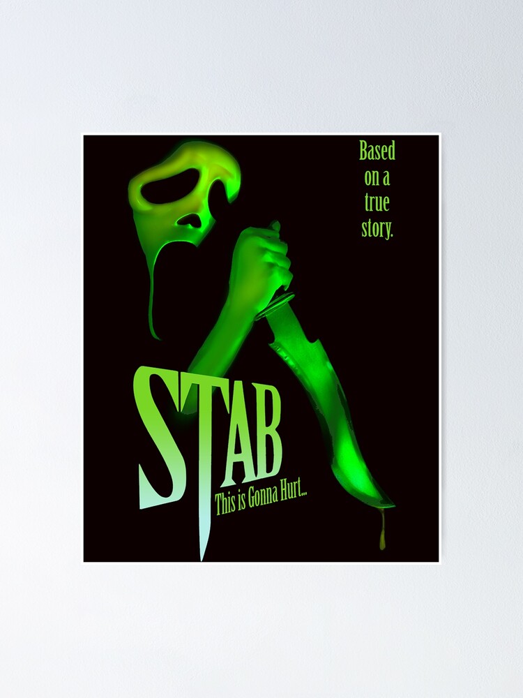 Póster De Película Stab (Scream) Para Decoración Del Hogar, Arte De Pared, 28 X 43 Cm, Regalo Sin Marco