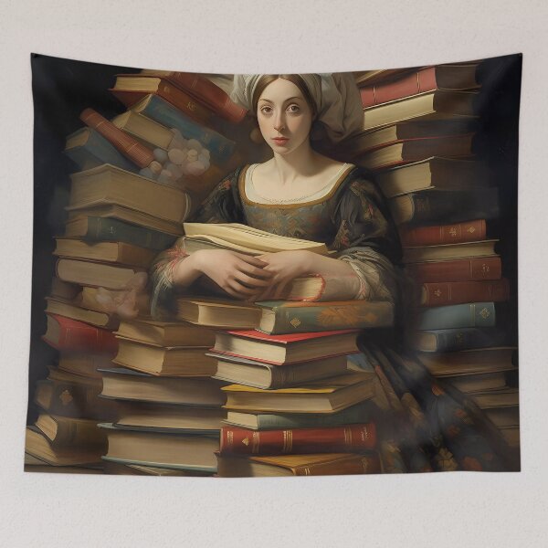 Item preview, Renaissance Book Lady designed and sold by KateAndersonLTD.