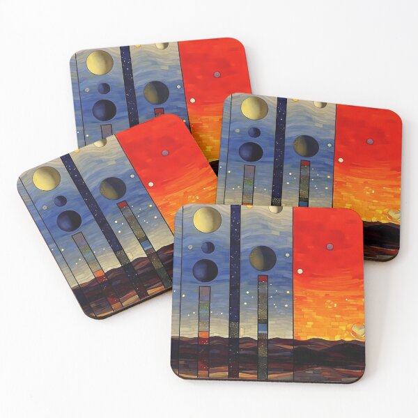 Item preview, Print Art: Colored Glass Sculptures With Planets designed and sold by GiveMeMood.