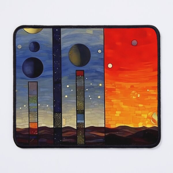 Item preview, Print Art: Colored Glass Sculptures With Planets designed and sold by GiveMeMood.