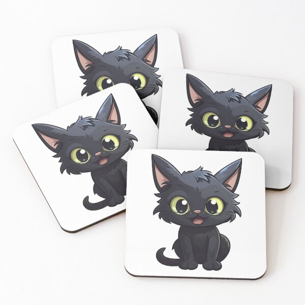 Item preview, Black cat smile_Cute designed and sold by LynnePham.