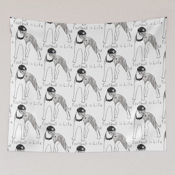 Item preview, Football is Life funny dog designed and sold by gwynethingcleop.