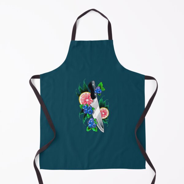 Item preview, Culinary Knife with Pink Grapefruit and Blueberries    designed and sold by SevenAitken.