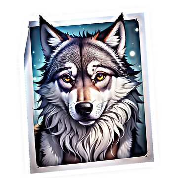 Artwork thumbnail, Wolf Sticker by ArtFusionAI