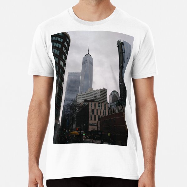 Street, City, Buildings, Photo, Day, Trees, New York, Manhattan, Brooklyn Premium T-Shirt