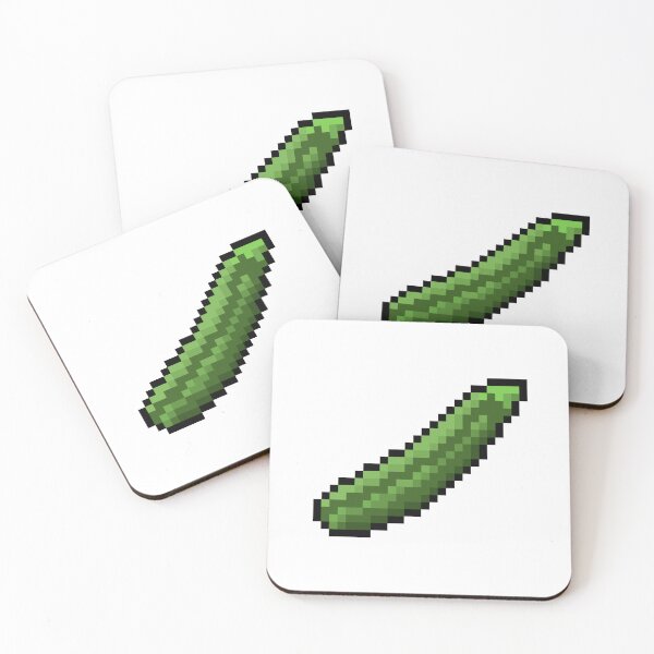 Item preview, Pixel Zucchini - pixel food art designed and sold by LittleFoodShop.