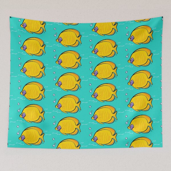 Item preview, Tropical Yellow Butterfly Fish designed and sold by ImagineThatNYC.