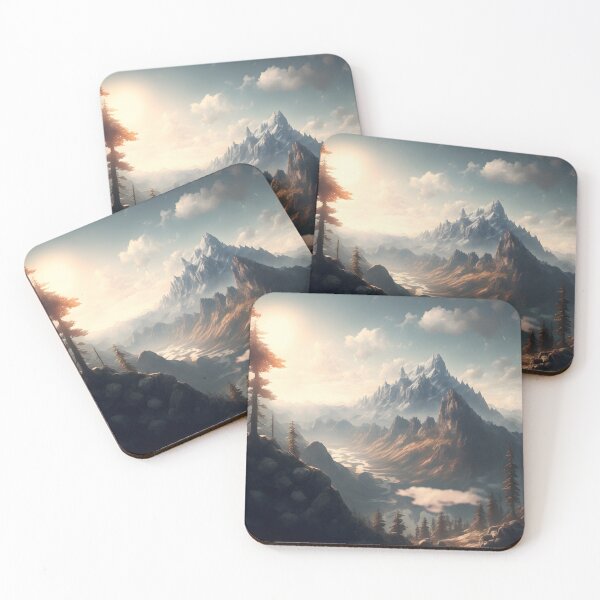 Item preview, Fantasy Mountain Landscape #3 designed and sold by NaNaSpaceStore.