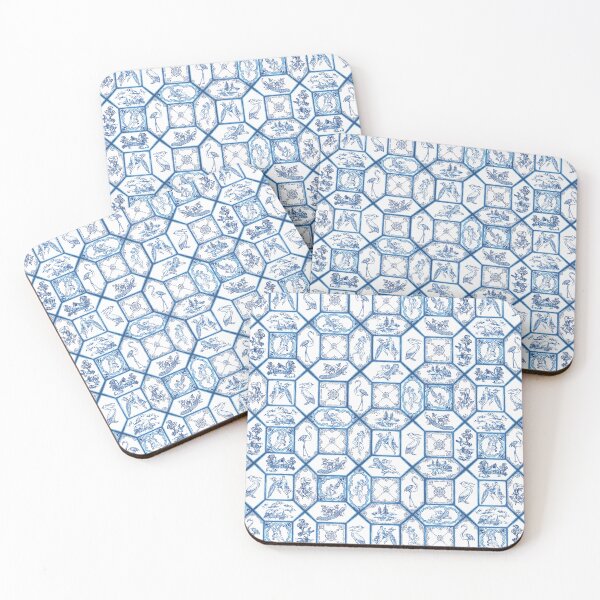 Item preview, blue and white tile designed and sold by letsgow8th.