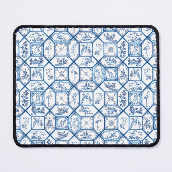 Item preview, blue and white tile designed and sold by letsgow8th.