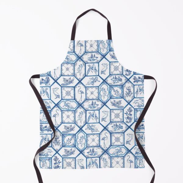 Item preview, blue and white tile designed and sold by letsgow8th.