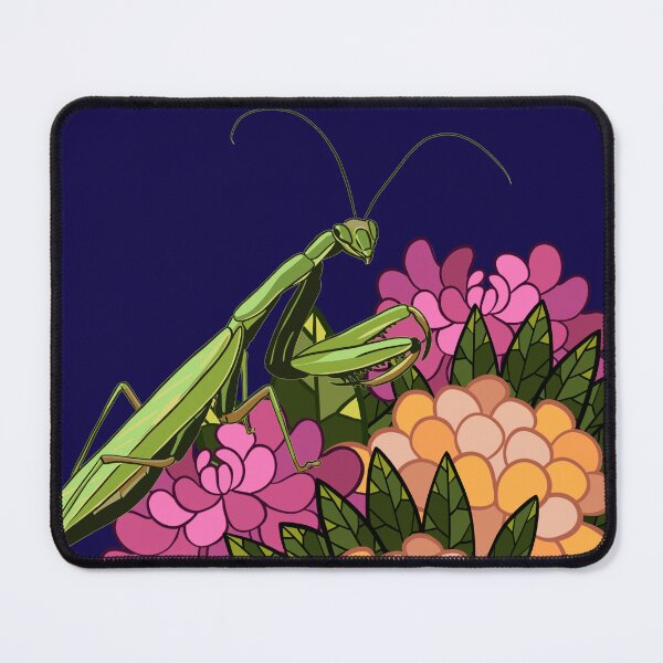 Item preview, Praying mantis resting on peony flowers designed and sold by patternsbymira.