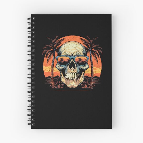 Item preview, Cool Vintage Skull Retro Sunset Tropical Beach  designed and sold by tropicprince.