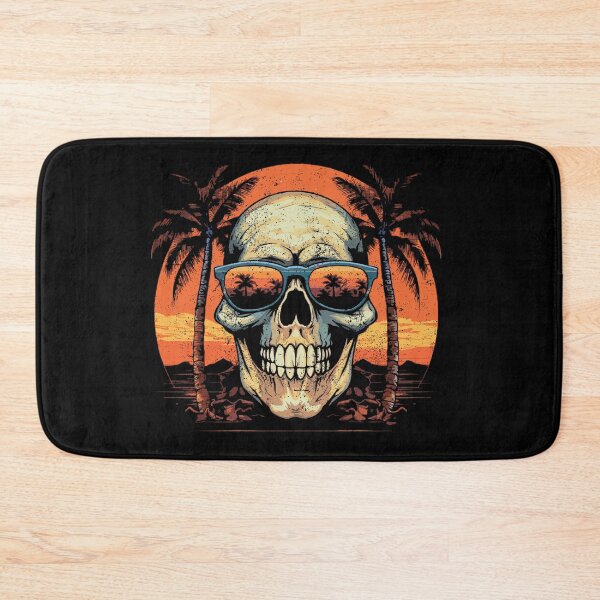 Item preview, Cool Vintage Skull Retro Sunset Tropical Beach  designed and sold by tropicprince.