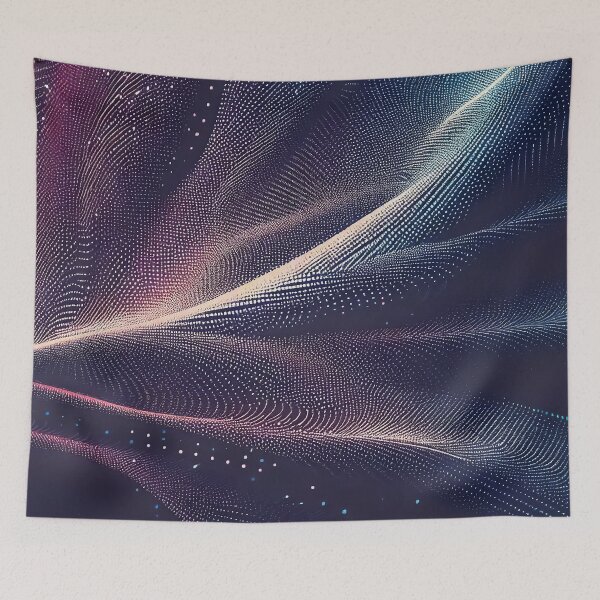 Item preview, Beautiful purple pink lines and dots glowing abstract pattern  designed and sold by TomFrontierArt.
