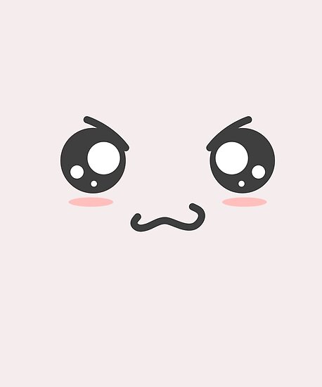 "kawaii chibi anime cute face shirt women facial ...