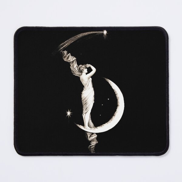 Item preview, Cute romantic vintage classic moon goddess white and black design with stars designed and sold by thgalleryit.