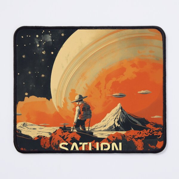 Item preview, Explore the Rings of Saturn - Vintage Travel Poster designed and sold by Thomas TYS.