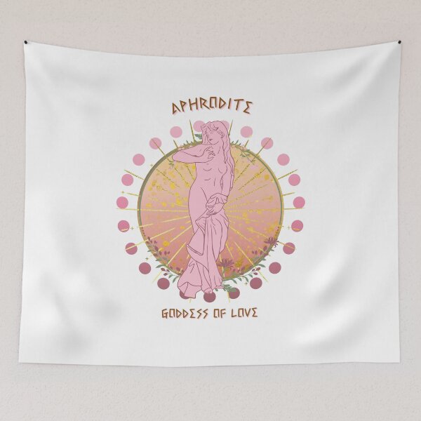 Artikelvorschau, Aphrodite Göttin der Liebe griechische Mythologie, gold entworfen und verkauft von Mirksaz-designs.