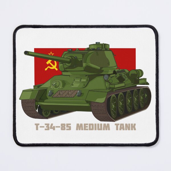 Item preview, T-34 85 Russian Medium Tank Soviet Flag designed and sold by MilitaryMart.