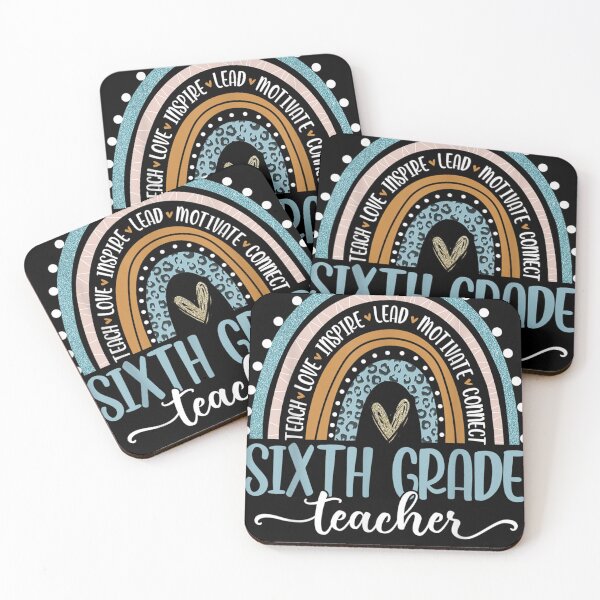Item preview, Sixth Grade Teacher Leopard Boho Rainbow Teacher's Day  designed and sold by trebamryusk.