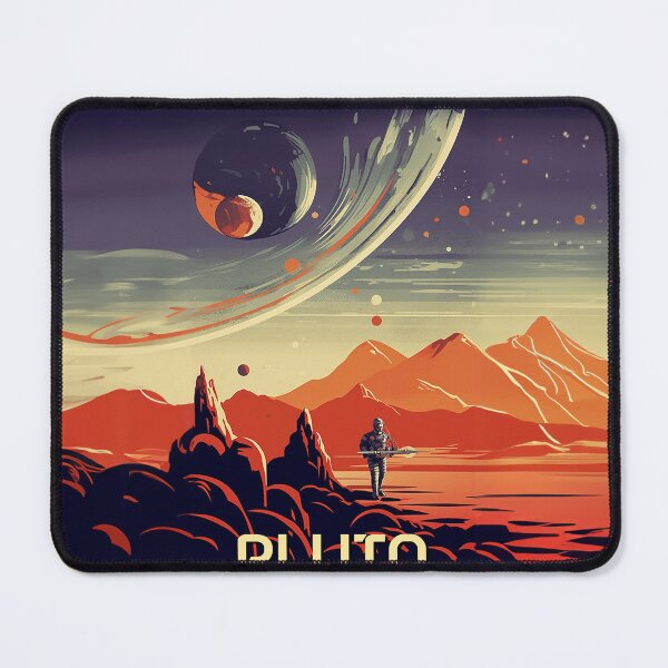 Item preview, Unveil the Enigma of Pluto - Vintage Travel Poster designed and sold by Thomas TYS.