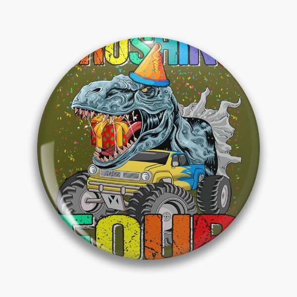 Item preview, Crushing Four Birthday Monster Truck Dinosaur 	 	 designed and sold by esoyeyoz36.
