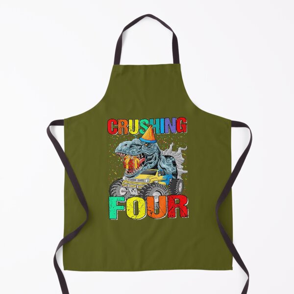 Item preview, Crushing Four Birthday Monster Truck Dinosaur 	 	 designed and sold by esoyeyoz36.