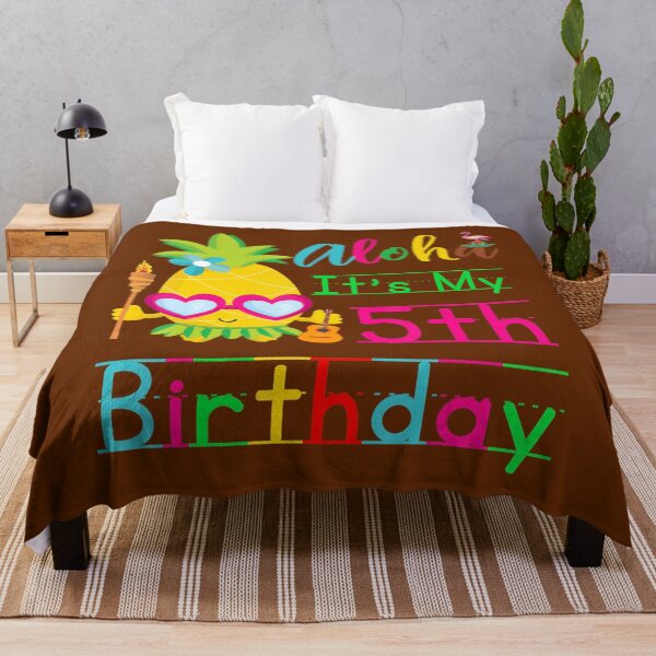 Aperçu de l'œuvre Aloha c'est mon 5e anniversaire Hawaï deuxième bougies Luau créée et vendue par inpzduzsv56.