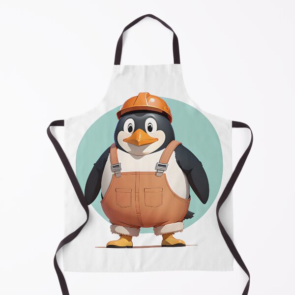 Item preview, Skillful penguin construction worker with helmet designed and sold by ioto-visuals.