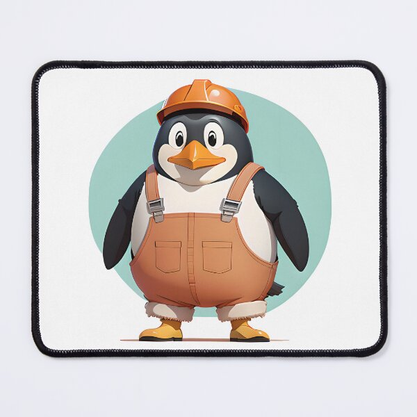Item preview, Skillful penguin construction worker with helmet designed and sold by ioto-visuals.