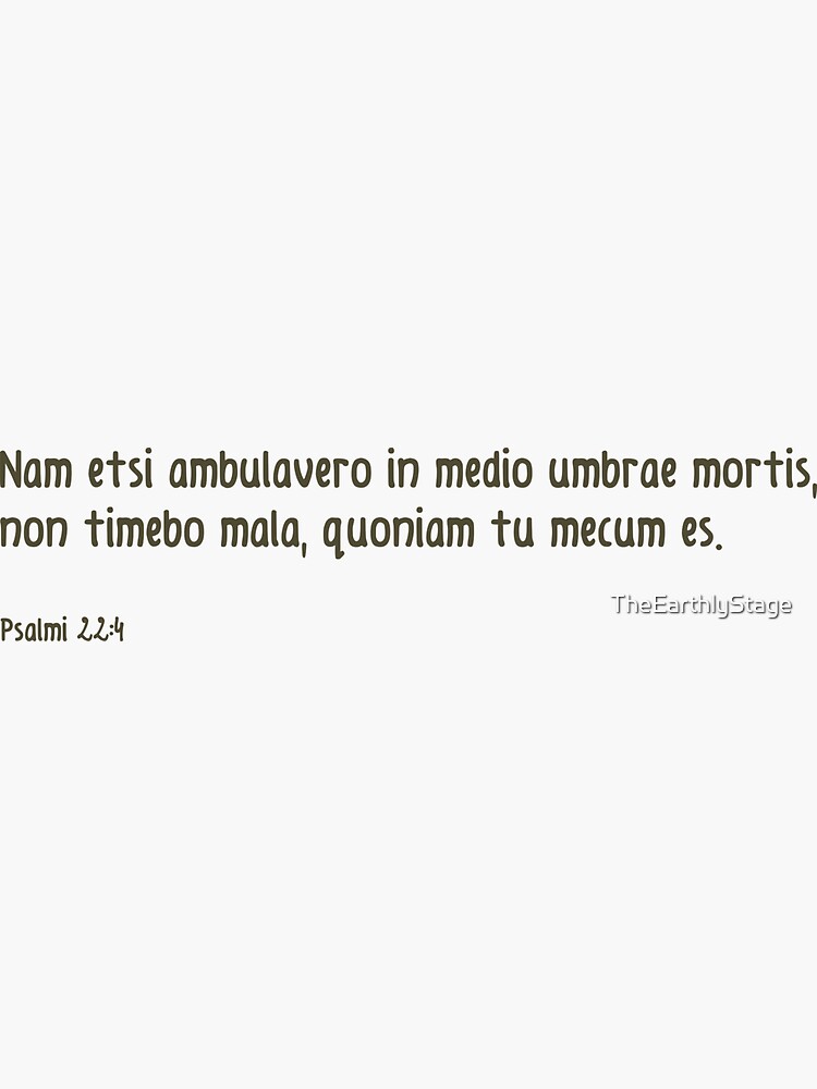 Psalm 23 in Latin 