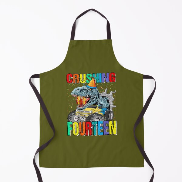 Item preview, Crushing Fourteen Birthday Monster Truck Dinosaur 	 	 designed and sold by esoyeyoz36.
