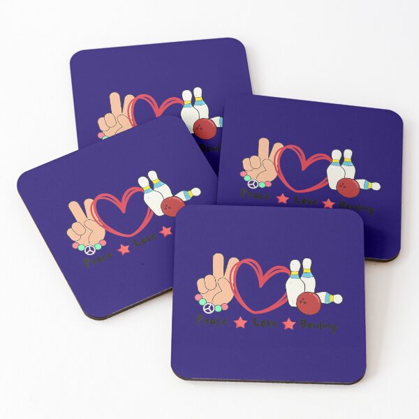 Item preview, Peace Love Bowling Sport Game sublimation 	 	 designed and sold by oulzpfsfq10.